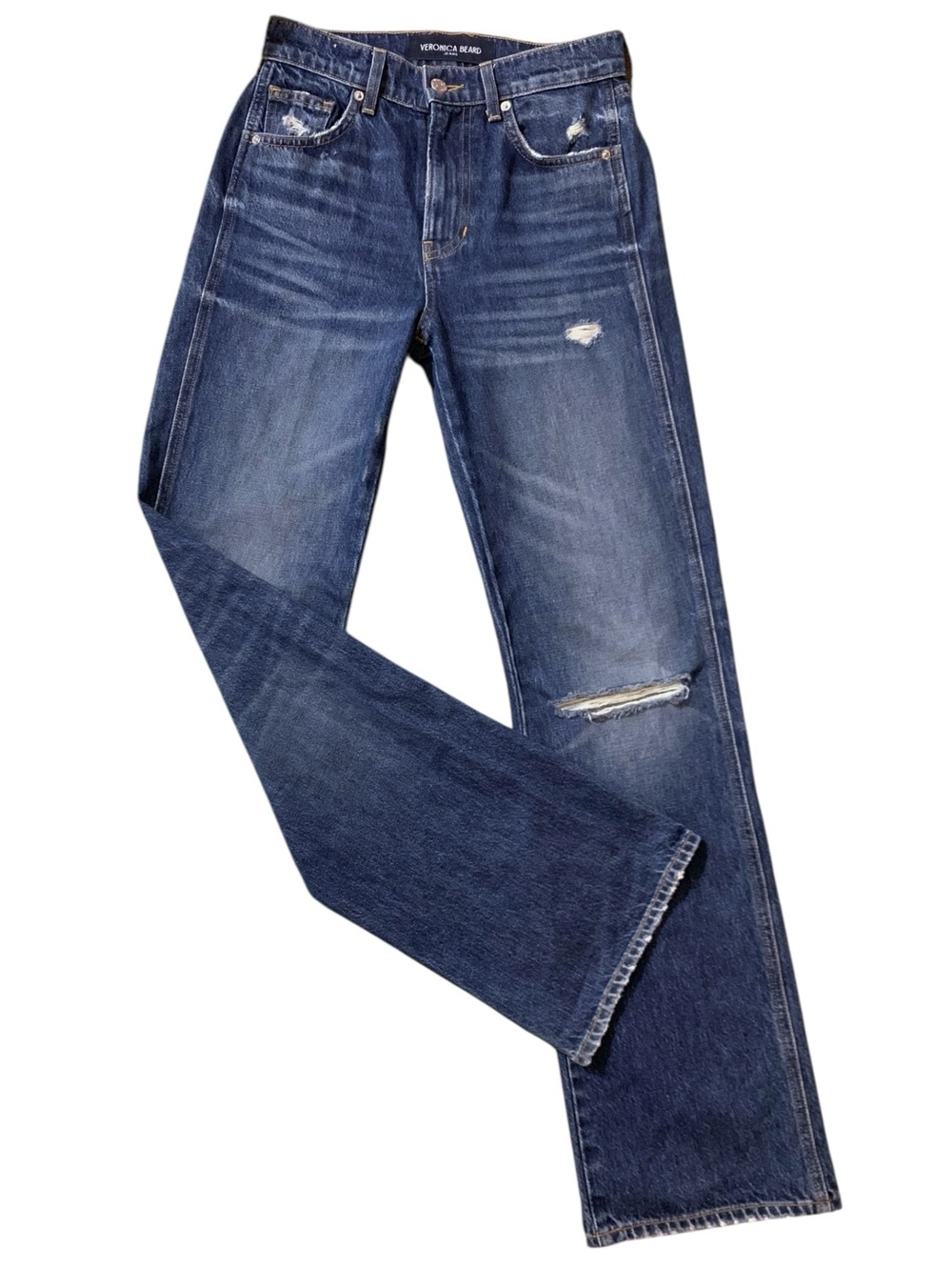 Veronica Beard City Lights Dark Wash Straight Leg Jeans SZ 26 New Without Tags
